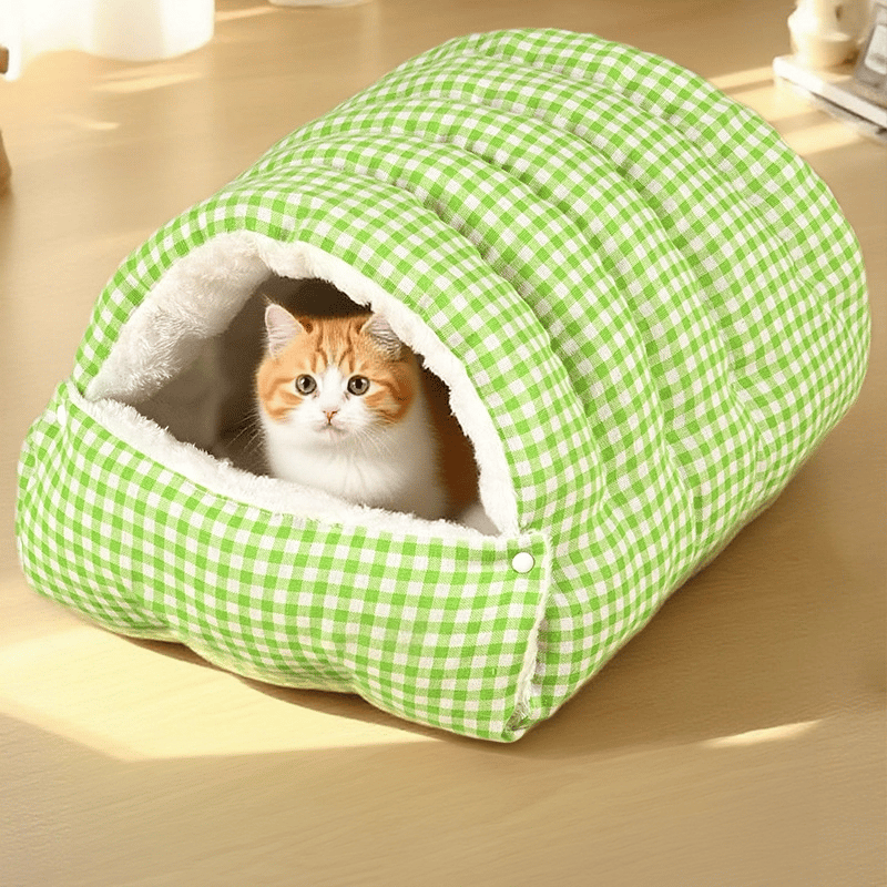🔥Cat Beds for Indoor Cats,Cat Cave Bed Cat Tent with Removable Cushion, Warm Cave Nest Sleeping Bed Puppy House for Cats Small Dogs-7