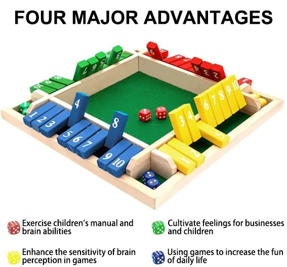 🔥Merry Christmas!Last day 49% OFF🎁 -FUN FAMILY GAMES - Shut The Box Board Game 🎲-11