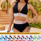 🔥50 % Rabatt für begrenzte Zeit!👙KOSTENLOSES GESCHENK❄️Schnell trocknende Kühlhandtücher Schnell trocknende Kühlhandtücher Hoch taillierte Bikini-Sets mit Bauchkontrolle und Farbblockdesign