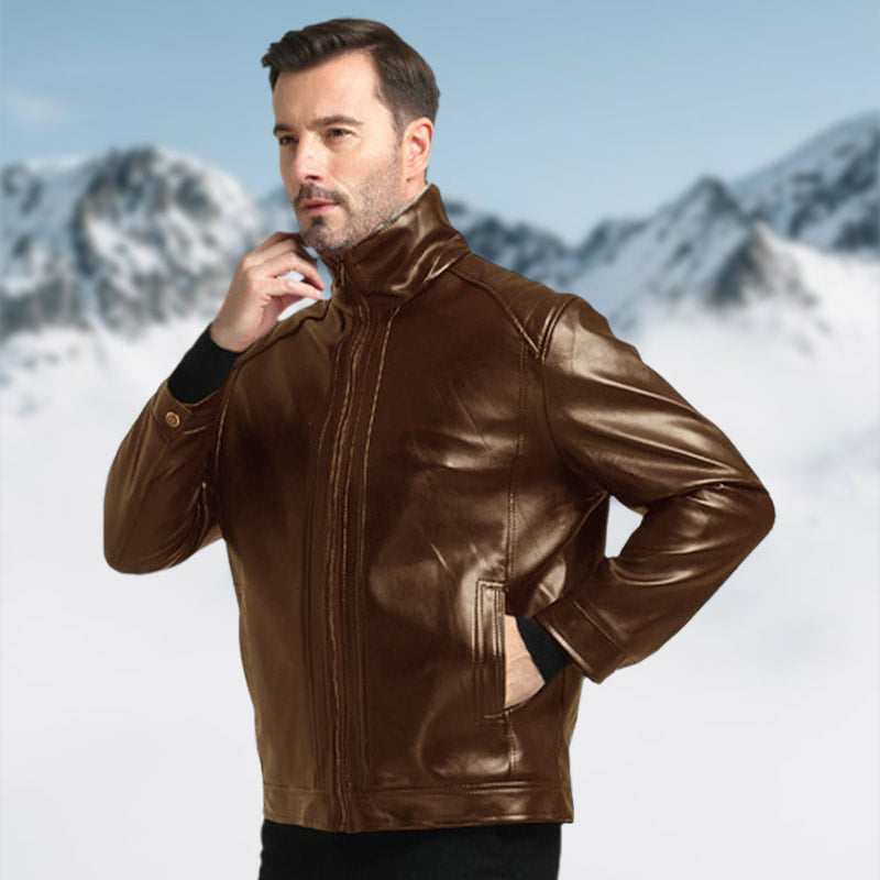 🎁Last Day 49% Off🔥Men‘s Quilted Faux Leather Jacket【Fashion and warmth】-1