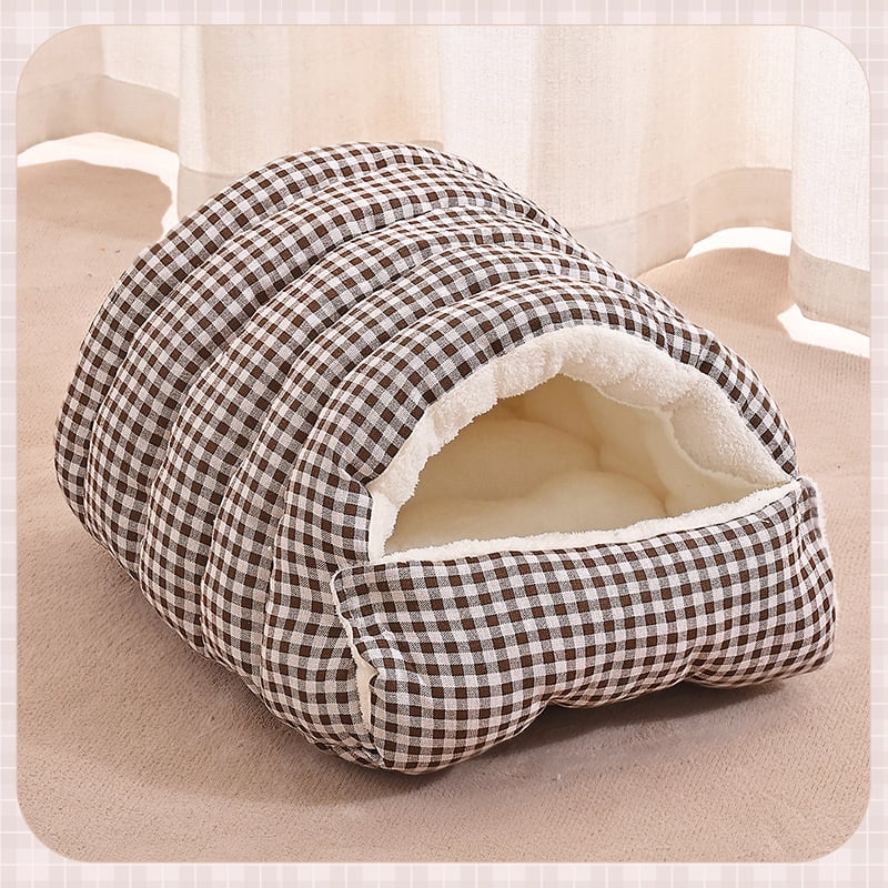 🔥Cat Beds for Indoor Cats,Cat Cave Bed Cat Tent with Removable Cushion, Warm Cave Nest Sleeping Bed Puppy House for Cats Small Dogs-10