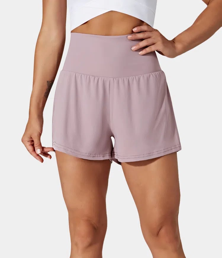 🔥2024 New Hot Sales🔥High Waisted 2-in-1 Yoga Shorts & Side Pockets-21