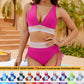 🔥50 % Rabatt für begrenzte Zeit!👙KOSTENLOSES GESCHENK❄️Schnell trocknende Kühlhandtücher Schnell trocknende Kühlhandtücher Hoch taillierte Bikini-Sets mit Bauchkontrolle und Farbblockdesign