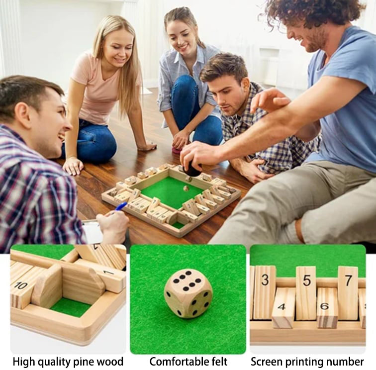 🔥Merry Christmas!Last day 49% OFF🎁 -FUN FAMILY GAMES - Shut The Box Board Game 🎲-5