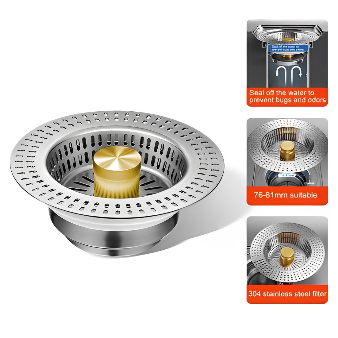 💥Limited Sale 49% OFF🔥Kitchen Sink Drain Strainer & Stopper-16