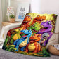 🎅Christmas Gift idea 50%OFF🎁🦖Cute Smiling Dinosaurs HD Digital Print Flannel-3