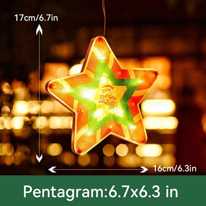 ⏳Time-limited Special Price ￡6.99!!🎄Christmas Window Hanging Lights🎁BUY 2 GET 1 FREE-13
