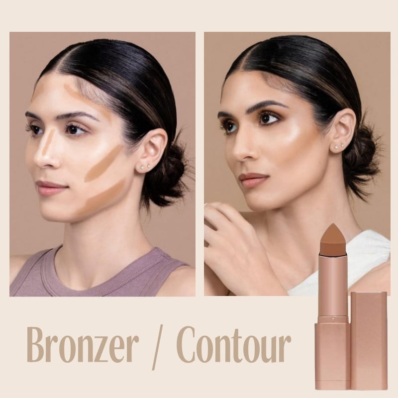 🔥One-stop makeup combo — everything in one kit🔥Bronzer / Contour & Blush Stick & Lip Oil Bestseller Makeup Combo-3