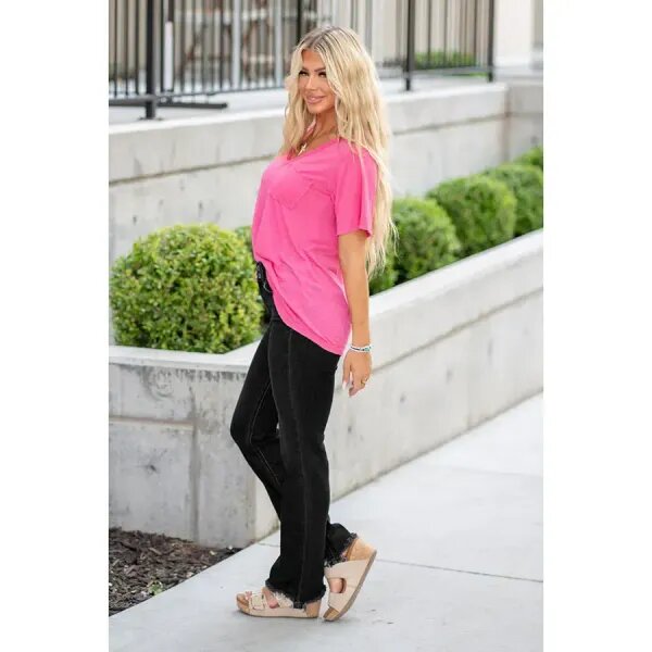 👖Hot Sale 50% Off🔥Vintage Double Button Frayed Hem Bootcut Jeans-11