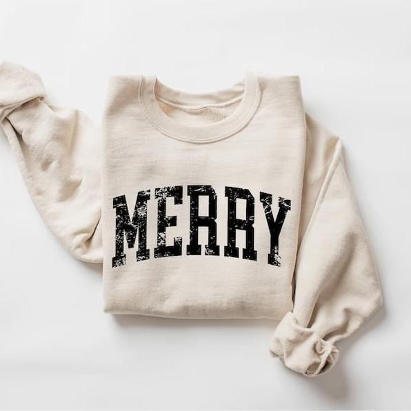 🔥Retro Merry Sweatshirt, Merry Christmas Sweatshirt-2