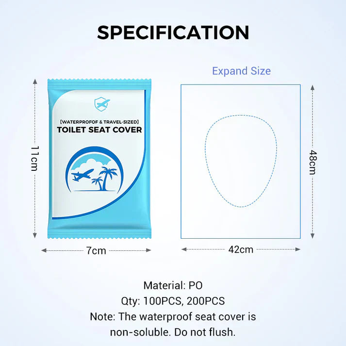 🎁2025 Hot Sale🎁- 50% OFF💥 Disposable Plastic Toilet Seat Cover - No Worry Of Public Toilet Anymore👋-2