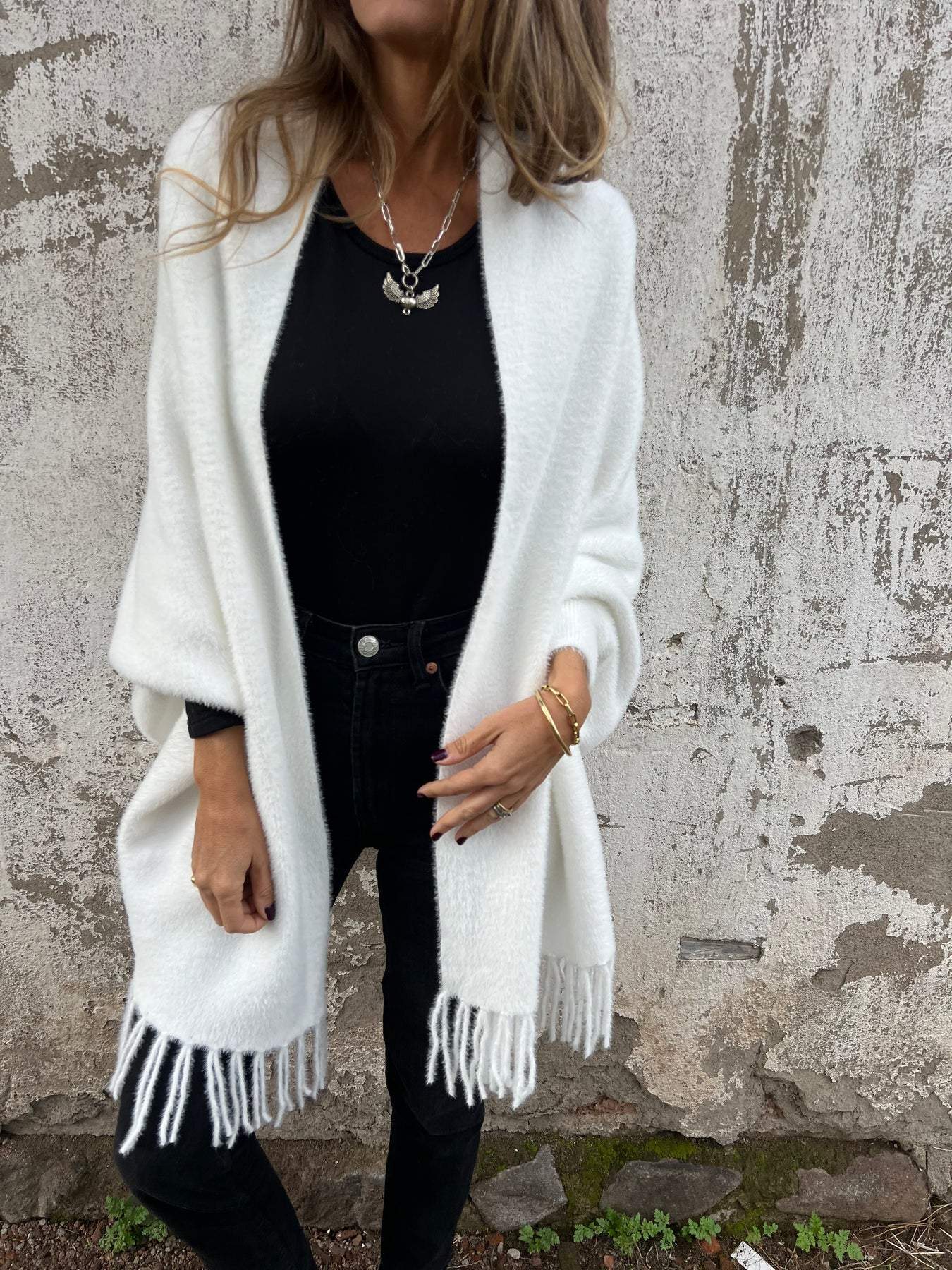 🔥Limited Time 49% Off 🔥Women's Long Sleeve Casual Tassel Shawl Coat-3
