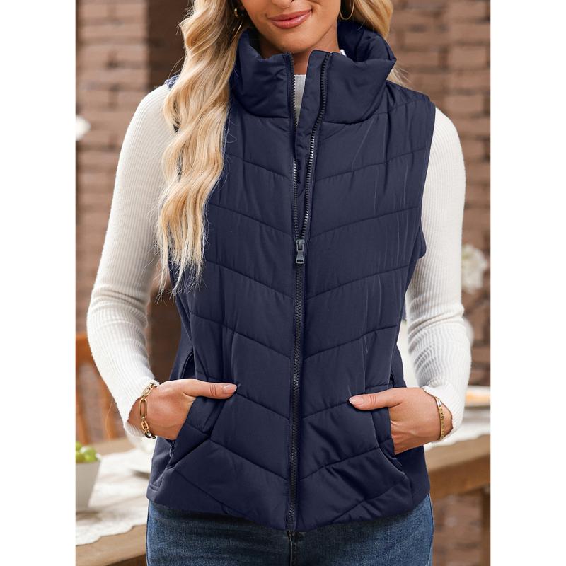 ✨️Cozy Without Bulk: Puffer Vest Women Sleeveless Zip Up Outerwear-1