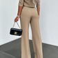 Women's Wide-Leg Commuter Pants with Double Button Front