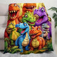 🎅Christmas Gift idea 50%OFF🎁🦖Cute Smiling Dinosaurs HD Digital Print Flannel