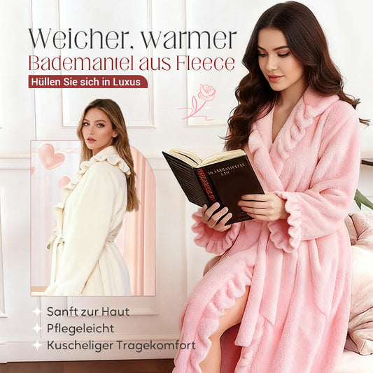 💘 Valentinstagsangebot: 50% Rabatt!🧖♀️ Luxuriös weicher Bademantel – ultraweicher Stoff, elegante Rüschen und Komfort für jeden Tag