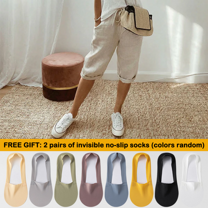 ⏳Zeitlich begrenztes Sonderangebot: €16.99  mit GRATIS-GESCHENK!!🎁Lässige Caprihose aus Baumwoll-Leinen für Damen