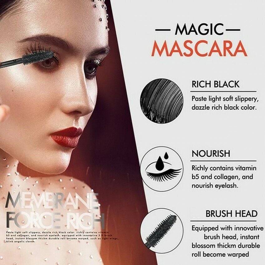 🎁Limited Sale - BUY 1 GET 1 FREE🎁Waterproof Silk Fibre Thick Lengthening Mascara-7