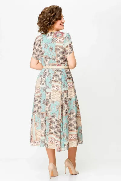 🔥HOT SALE🔥2024 Comfortable and Elegant Patchwork Printed Dress-1