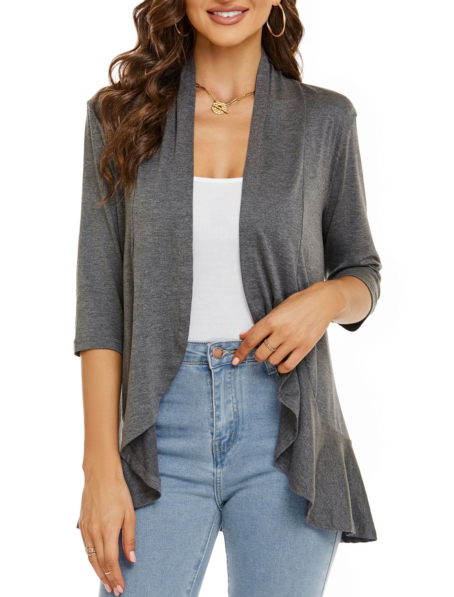 ⛱️LAST DAY HOT SALE 49% OFF - Women's Casual Lightweight Open Front Cardigans-7