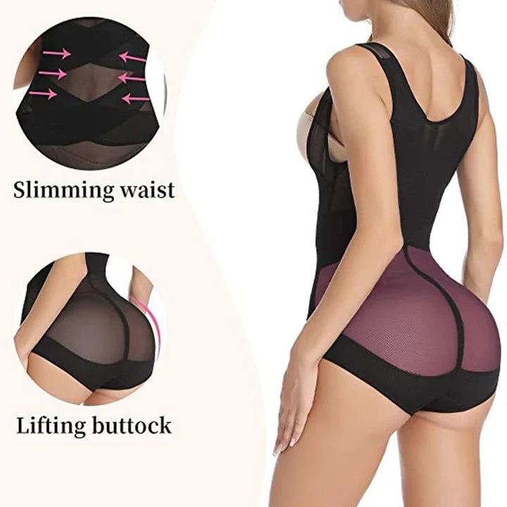 🎁Last Day Sell 49% Off🔥Tummy Control Mesh Slimming Girdles Shapewear Bodysuit-2