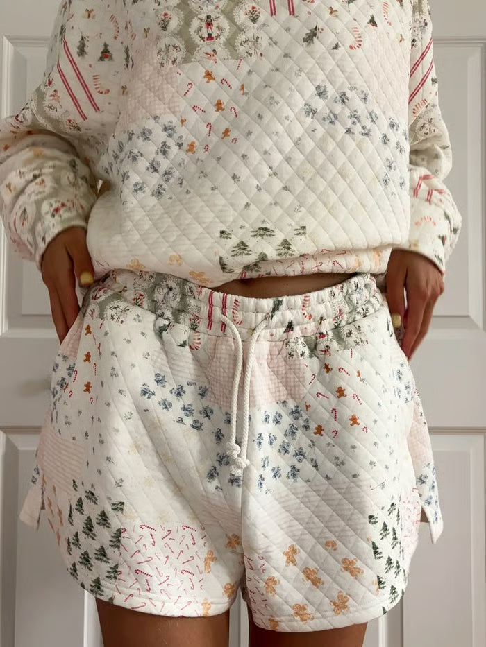 ❄️🧣Christmas Holiday Quilted Mockneck Sweatshirt Set(✨Same as in the video)-4