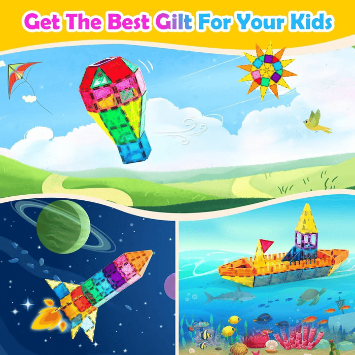 🎁🔥🧲 Children's Magnetic Building Blocks – STEM Educational Toys-2