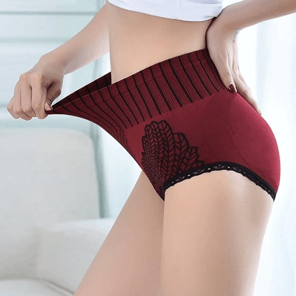 💛💃Pay 1 Get 2 Packs Free💛💃Women's Lace Panties High Waist Graphene Cotton Underwear-1