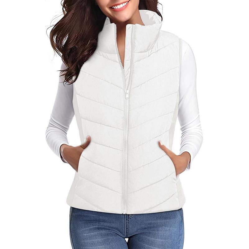 ✨️Cozy Without Bulk: Puffer Vest Women Sleeveless Zip Up Outerwear-13