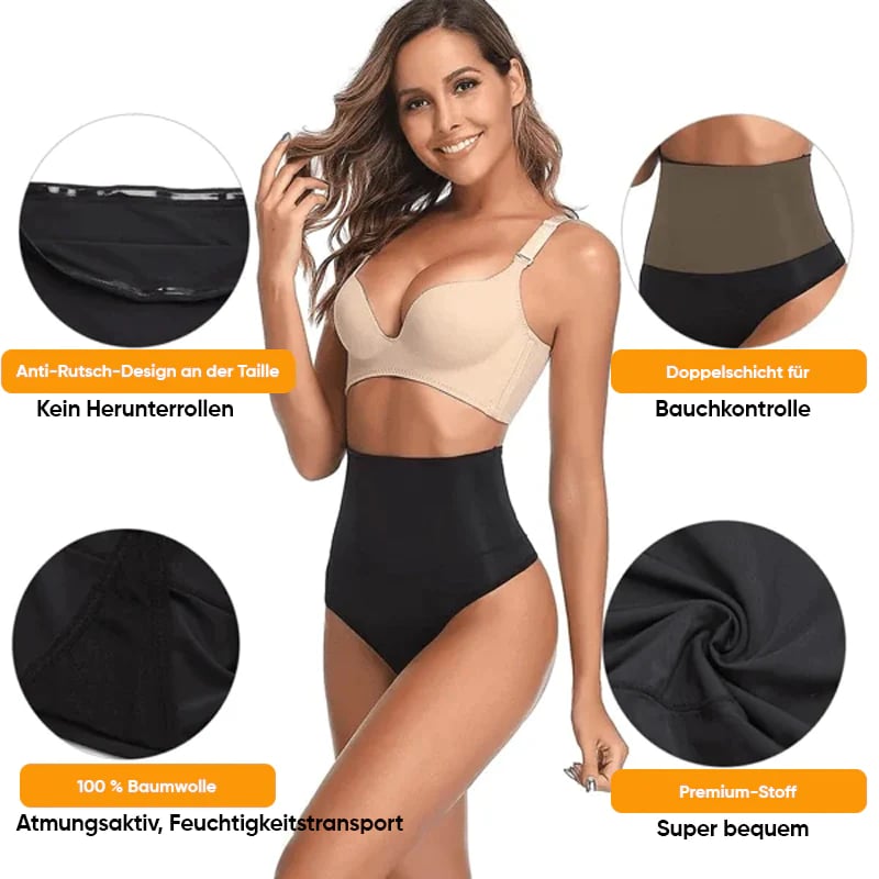💕Buy 1 Get 1 Free - each only ￡6.49!!💕Plus Size High Waist Tummy Control Thong-9