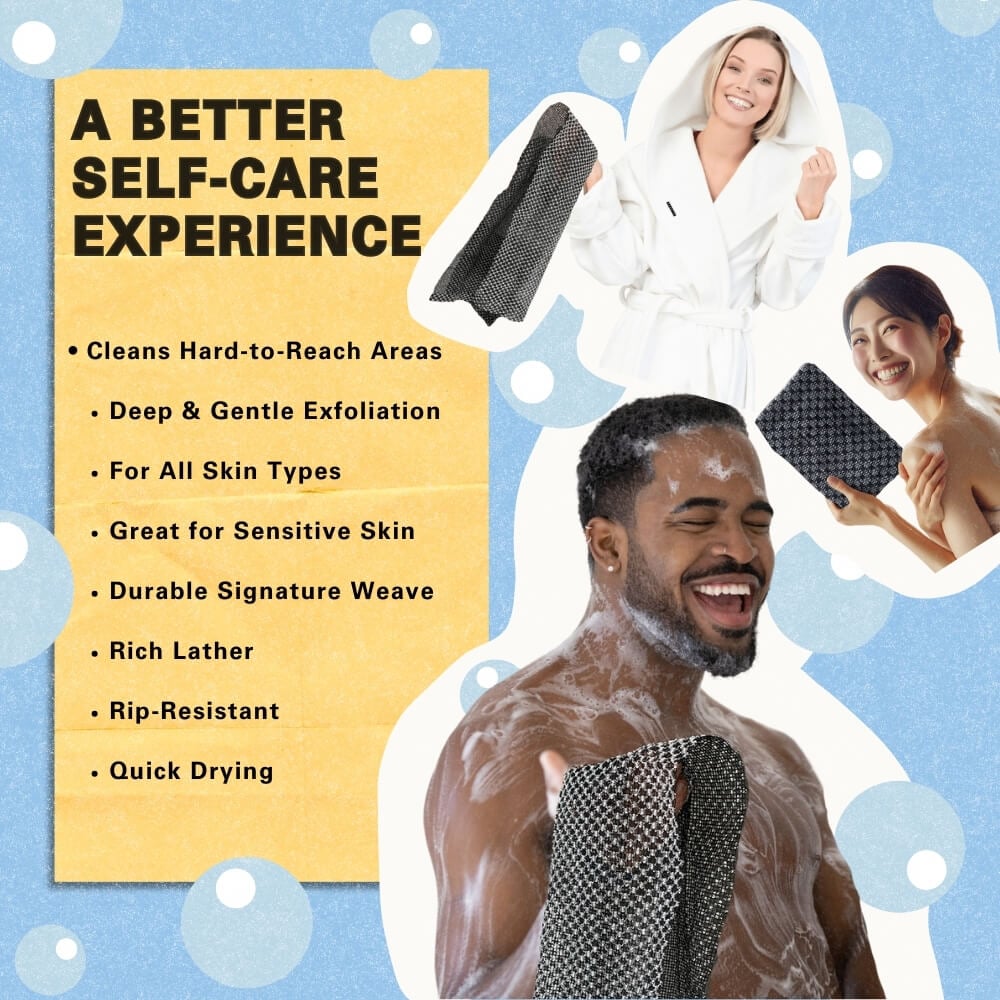 🔥NEW YEAR HOT SALE🔥Buy 1 Get 1 Free🧼Exfoliating Antibacterial Shower Towel🚿-2