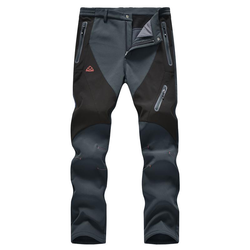 🏆LAST DAY SALE 50% OFF!!🔥Men's Waterproof Winter Trousers with Fleece Lining Cargo Pants-13