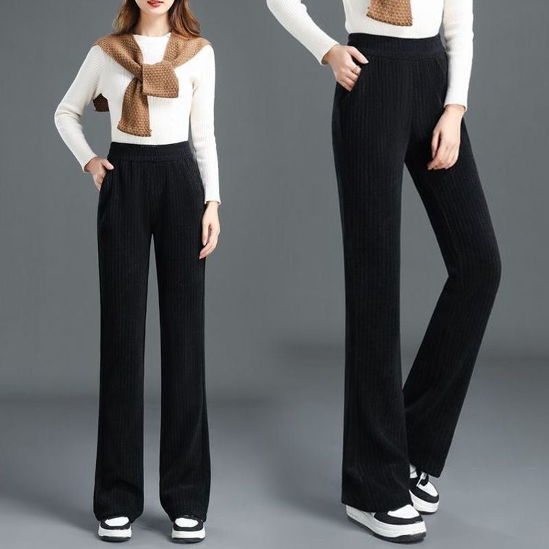 🎁Early Winter Sale 49% Off✨Women's Versatile Simple Stretch Elastic Waist Loose Wide Leg Pants-3