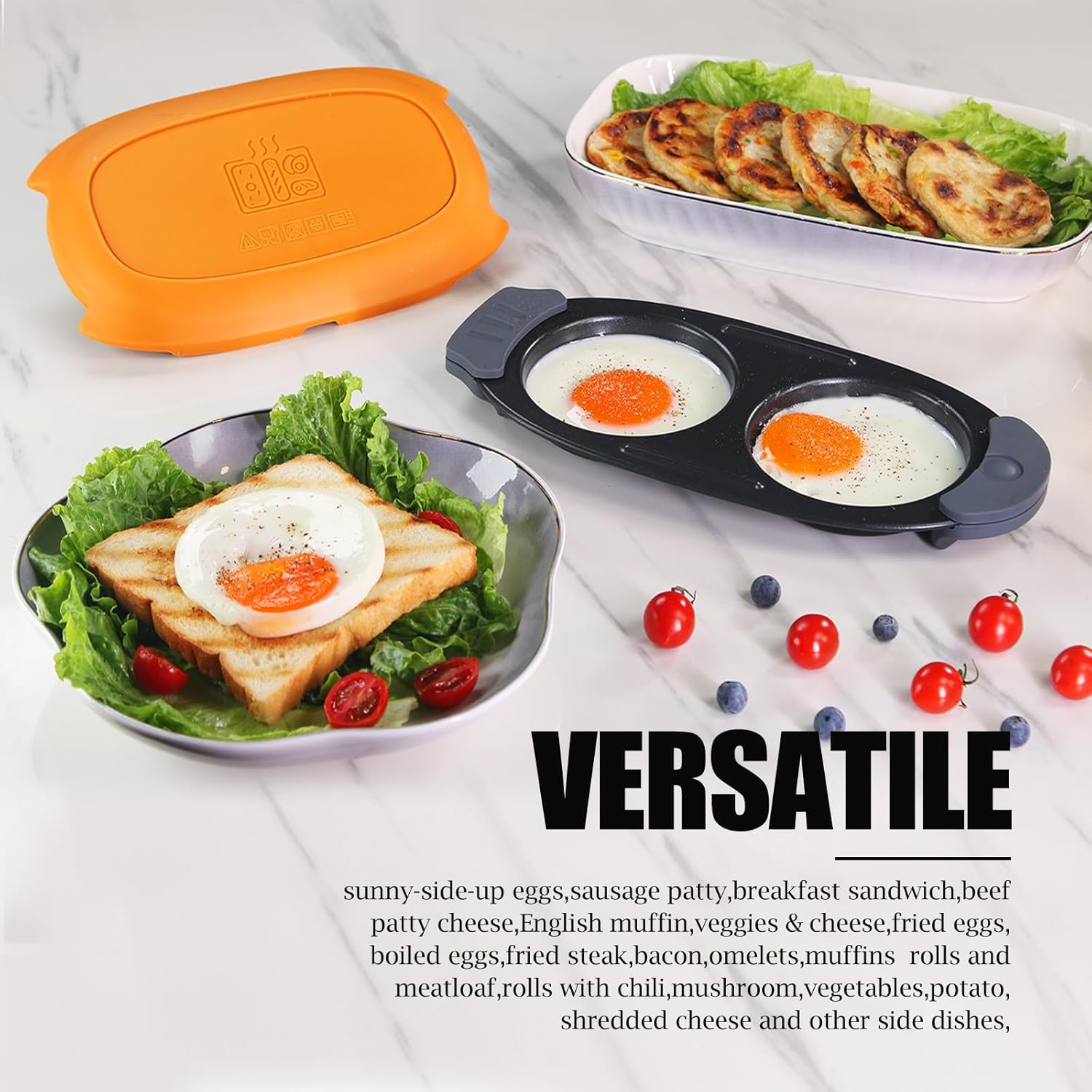 ✨️Quick-Heat Microwave Egg Cooker|Poacher|fryer-Multi-Use microwave egg maker for Breakfast Sandwiches-6