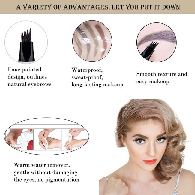 💖￡8.99 FOR 2 PCS ONLY TODAY!!💖2024 New Waterproof Brow Pencil with Micro-Fork Tip-8