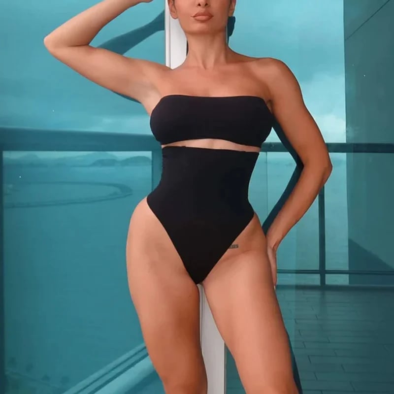 💕Buy 1 Get 1 Free - each only ￡6.49!!💕Plus Size High Waist Tummy Control Thong-15