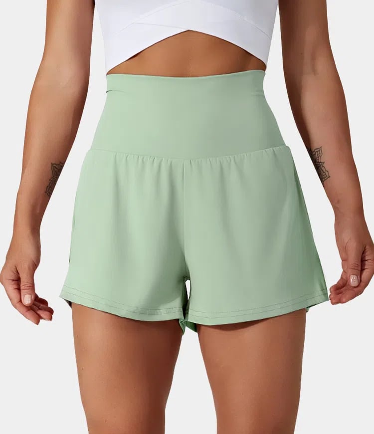 🔥2024 New Hot Sales🔥High Waisted 2-in-1 Yoga Shorts & Side Pockets-14