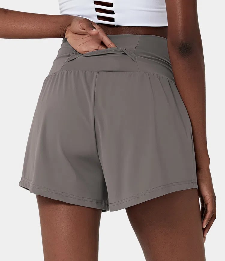 🔥2024 New Hot Sales🔥High Waisted 2-in-1 Yoga Shorts & Side Pockets-10