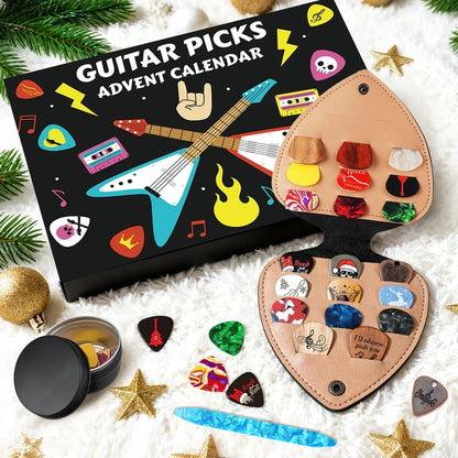 🎁🎄Weihnachtsverkauf 50 % Rabatt!!✨💎Über 50.000 Stück verkauft! 🎁😍Gitarrenpick-Adventskalender 2025🎸