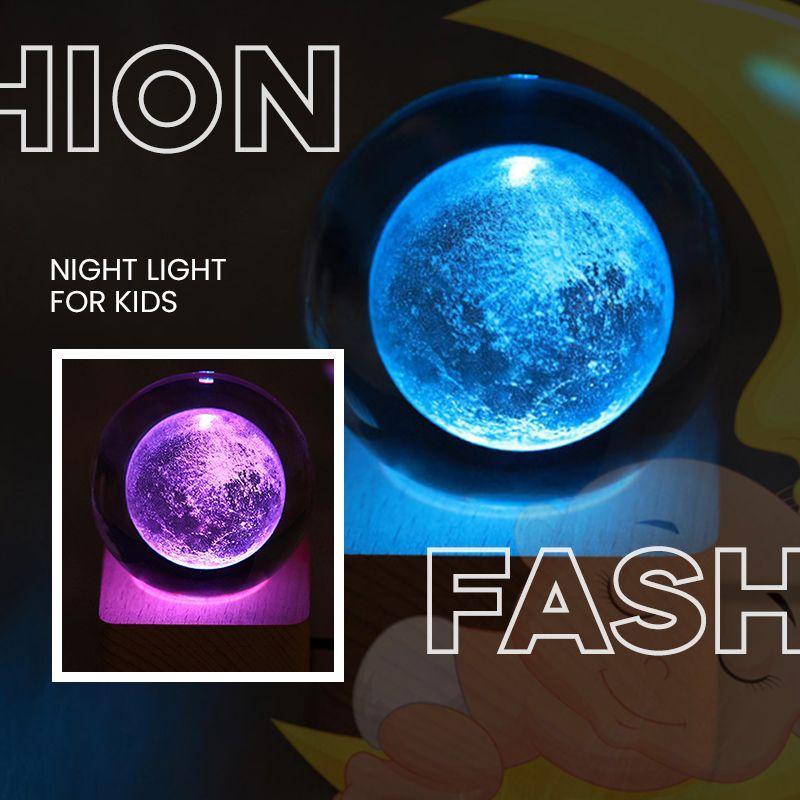 🔥🎲Your Christmas gift Get 49% Off Today🔥Luminous Planet Crystal Ball with Wooden Base-5