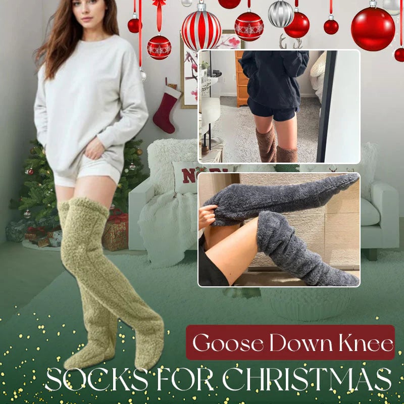 🎁Christmas Sale 50% OFF!!💥goose down knee socks!🧦⛄