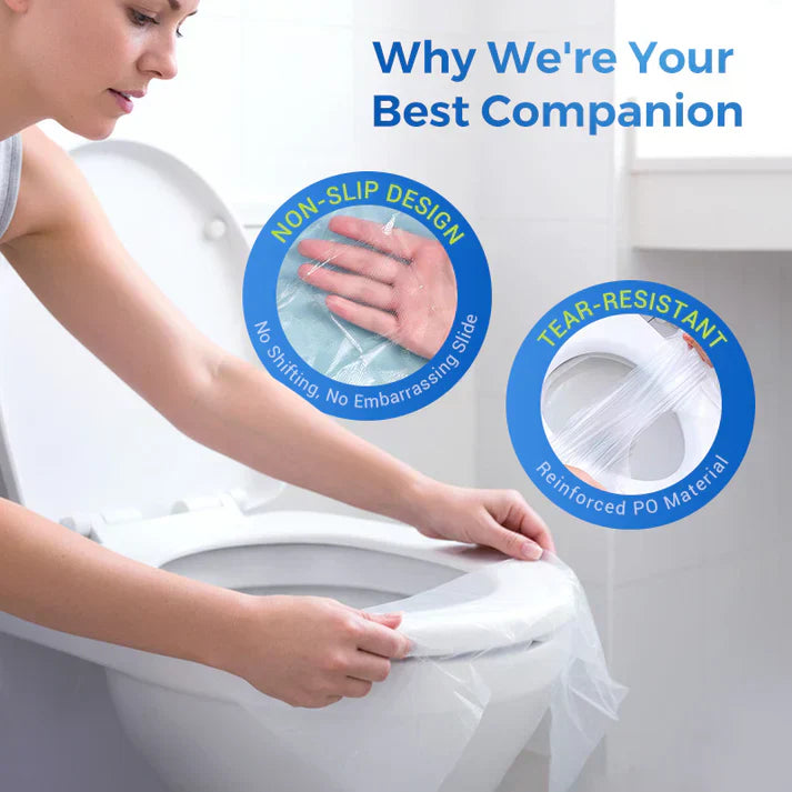 🎁2025 Hot Sale🎁- 50% OFF💥 Disposable Plastic Toilet Seat Cover - No Worry Of Public Toilet Anymore👋-8