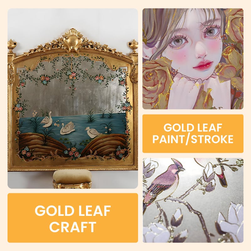 🔥Last Day Promotion 48% OFF - Water Based Gold Leaf Paint For Art, Painting, Handcrafts-2