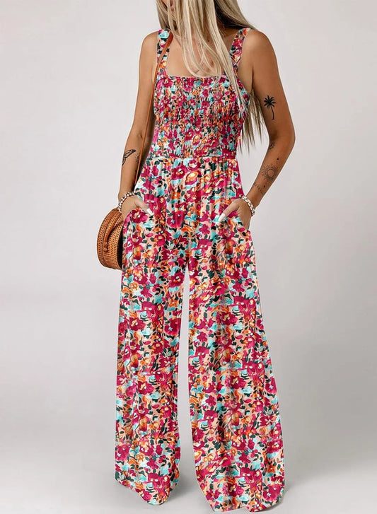 🏖️LAST DAY SALE: ONLY 20.99€!!🌼Women’s Casual Print Sleeveless Overalls Jumpsuits