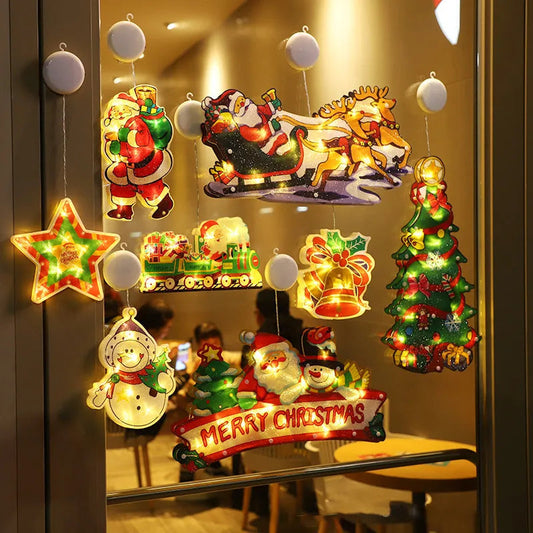 ⏳Time-limited Special Price ￡6.99!!🎄Christmas Window Hanging Lights🎁BUY 2 GET 1 FREE