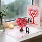3D Pop-Up Anniversary Card - Romantic Love Tree & Hearts Design💌