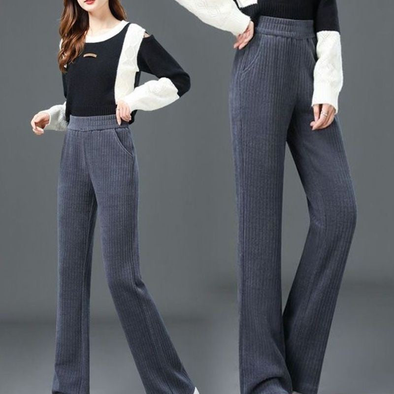 🎁Early Winter Sale 49% Off✨Women's Versatile Simple Stretch Elastic Waist Loose Wide Leg Pants-1