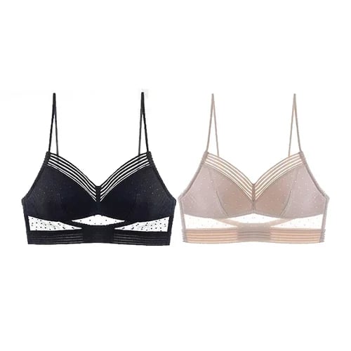 💞BUY 1 GET 3 PCS!!💞Low Back Wireless Lifting Lace Bra-11