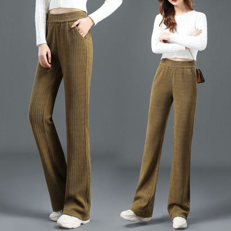 🎁Early Winter Sale 49% Off✨Women's Versatile Simple Stretch Elastic Waist Loose Wide Leg Pants-2