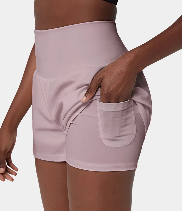 🔥2024 New Hot Sales🔥High Waisted 2-in-1 Yoga Shorts & Side Pockets-24